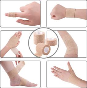 img 1 attached to 🏋️ BQTQ 24 Rolls Self Adhesive Bandage 1 inch 2 inch Self Adherent Wrap Elastic Bandages Stretch Wrap Roll Sports Wrap Tape for Wrist, Ankle, Swelling, and Sprains