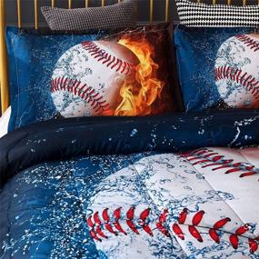 img 2 attached to LSSAWZH Comforter American Football Baseball1