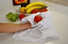 img 2 attached to High-Quality Nouvelle Legende Cotton Flour Sack Towel: 4-Pack, 28x29 Inches, White