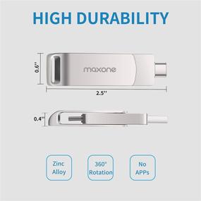 img 1 attached to 💾 Максоне Накопитель 128 ГБ USB Type C с поддержкой технологии 3.1 - двухстороннее устройство для передачи данных со скоростью High Speed OTG для Android-смартфона, компьютера, Mac Book, Chromebook