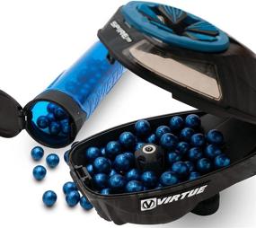 img 2 attached to 🔵 VIRTUE Ace Paintballs - .68 Caliber Blue V-Logo Shell with Orange Fill - 2 Cases (4000 Rounds) - Enhanced SEO