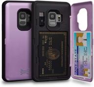 📱 toru cx pro samsung galaxy s9 wallet case - purple dual layer with card holder logo