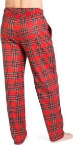 img 2 attached to Plaid Flannel Pajamas for Men by Fishers Finery