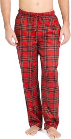 img 3 attached to Plaid Flannel Pajamas for Men by Fishers Finery