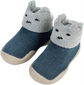 img 4 attached to Premium Howell Toddler Breathable Walking Anti Slip Boys' Slipper Shoes: Comfort and Safety Combined