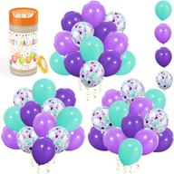 70 pieces mermaid latex balloons: 12-inch mixed confetti, seafoam blue, teal, and purple balloons for birthday party, girls baby shower, wedding, anniversary, and festival ceremony logo