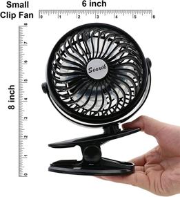 img 3 attached to Clip On Fan for Baby Stroller: Portable and Rechargeable Mini USB Table Fan for Travel, Camping, and Outdoor Use