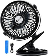 clip on fan for baby stroller: portable and rechargeable mini usb table fan for travel, camping, and outdoor use logo