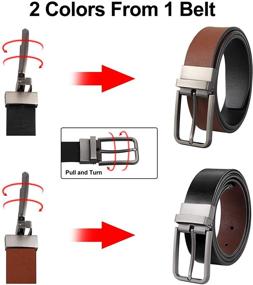 img 3 attached to 👔 Stylish Reversible Leather Men's Belts - NPET Dress Casual Accessories