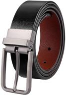 👔 stylish reversible leather men's belts - npet dress casual accessories logo