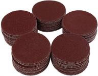 🔸 uxcell 100pcs 2 inch hook and loop sanding discs: assorted grits sandpaper pack for precise finishing and polishing logo