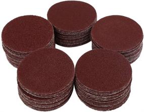 img 4 attached to 🔸 uxcell 100pcs 2 Inch Hook and Loop Sanding Discs: Assorted Grits Sandpaper Pack for Precise Finishing and Polishing