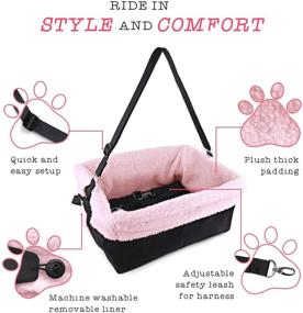 img 3 attached to 🐶 Enhance Travel Safety and Comfort for Small Dogs with Cozy Boost Premium Quality Dog Booster Seat and Clip On Leash