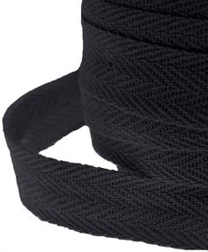 img 1 attached to Abbaoww 1/2 Inch Cotton Twill Tape Ribbon: High-Quality Herringbone Bias Tape for Sewing & DIY Crafts in Black - 50 Yard Length