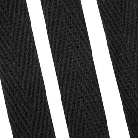 img 2 attached to Abbaoww 1/2 Inch Cotton Twill Tape Ribbon: High-Quality Herringbone Bias Tape for Sewing & DIY Crafts in Black - 50 Yard Length