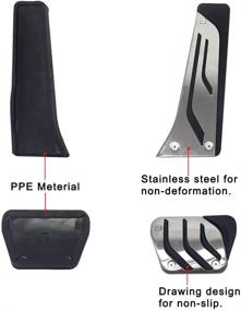 img 3 attached to 🚗 Signswise No Drill Anti-slip AT Fuel Gas Brake Pedal Cover - BMW 1 3 5 7 Series X3 X5 Z4