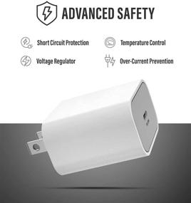 img 3 attached to 20W USB-C стеновое зарядное устройство (2 шт.) - Быстрая зарядка для iPhone 11/12 и моделей iPhone 13 Pro/Max (2021) - Улучшенный адаптер питания V.2.