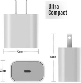 img 2 attached to 20W USB-C стеновое зарядное устройство (2 шт.) - Быстрая зарядка для iPhone 11/12 и моделей iPhone 13 Pro/Max (2021) - Улучшенный адаптер питания V.2.