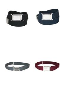 img 2 attached to Convenient Pack of 3 CTM Kids' Adjustable Elastic Belts with Magnetic Buckle for Easy Dressing