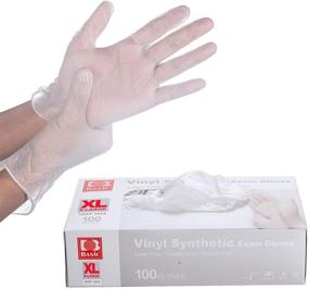 img 3 attached to 100 Pcs Latex-Free Vinyl Exam Gloves, XL Size – Clear & Disposable