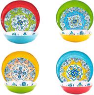 🍽️ durable multicolor dinnerware: dishwasher-safe and microwave-friendly logo