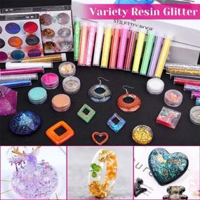 img 1 attached to Enhance Your Creativity with the Anezus Resin Accessories Decoration Kit - Jewelry Making Supplies with Resin Glitter, Gold Foil Flakes, Dried Flowers, Epoxy Pigment for Resin Slime, Nail Art
