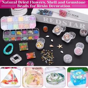 img 2 attached to Enhance Your Creativity with the Anezus Resin Accessories Decoration Kit - Jewelry Making Supplies with Resin Glitter, Gold Foil Flakes, Dried Flowers, Epoxy Pigment for Resin Slime, Nail Art