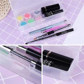 img 2 attached to 🖌️ Waldd Double-Layer Nail Art Pens & Brush Storage Box - Manicure Nail Tools Container Case for Efficient Organization