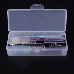 img 3 attached to 🖌️ Waldd Double-Layer Nail Art Pens & Brush Storage Box - Manicure Nail Tools Container Case for Efficient Organization