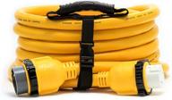 camco 25' powergrip marine extension cord with locking adapters for easy boat connection to distant power outlets – built to last (55621) логотип