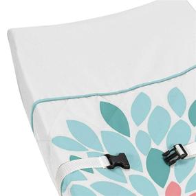 img 1 attached to 👶 Optimized Baby Changing Pad Cover in Trendy Turquoise and Coral Emma Collection