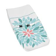 👶 optimized baby changing pad cover in trendy turquoise and coral emma collection logo