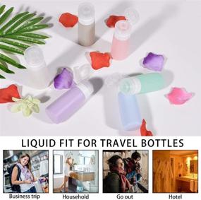 img 2 attached to 🧳 sincewo Travel Bottles - TSA Approved Silicone Containers for Toiletries - Leakproof 3oz Travel Size Bottle Set (6 Pack)