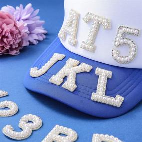 img 2 attached to 🧵 36-Piece Pearl Rhinestone Iron On Letter Number Patches - Includes 26 Glitter English Letter Sew On Patches and 10 Number Patches for Clothing, Bags, Shoes - Embroidery Apparel Sewing Accessories