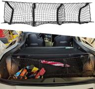 🚗 premium three pocket cargo net trunk organizer bag for c7 corvette 2015-2018 logo