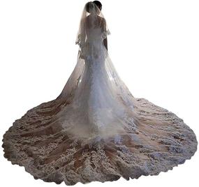 img 2 attached to 👰 Exquisite Newdeve White Wedding Veils: Perfect Bridal Accessory for Special Occasions