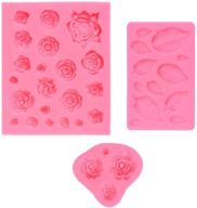 atpwonz 3d roses flower silicone cake cupcake mold: perfect baking tool for chocolate, fondant, polymer clay, soap, crafting projects & cake decoration - pink logo