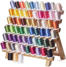 img 4 attached to 🧵 Simthread 63 Brother Colors Polyester Embroidery Thread: High-Quality 1000M(1100Y) Big Spool for Brother, Babylock, Husqvarna and More