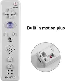 img 3 attached to 🎮 Wii/Wii U Compatible 2-in-1 Set: Suily Built-in Motion Plus Remote + Nunchunk Controller (2 White Set)