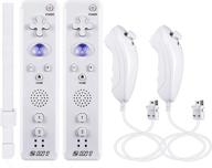 🎮 wii/wii u compatible 2-in-1 set: suily built-in motion plus remote + nunchunk controller (2 white set) logo