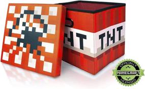 img 2 attached to Minecraft TNT Block Storage Cube Organizer with Lid - 15-Inch Square Bin for Organization and Storage