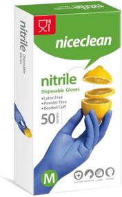 img 4 attached to 🧤 Synrroe Nitrile Gloves: Disposable, Powder-Free, Latex-Free, Textured - Medium Size (Box of 50pcs | <25 Pairs>)