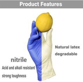 img 1 attached to 🧤 Synrroe Nitrile Gloves: Disposable, Powder-Free, Latex-Free, Textured - Medium Size (Box of 50pcs | <25 Pairs>)