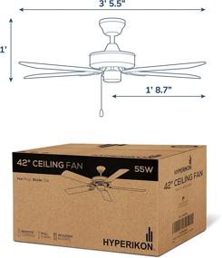 img 3 attached to Hyperikon Ceiling Controlled Fixture Reversible Lighting & Ceiling Fans and Ceiling Fans & Accessories
