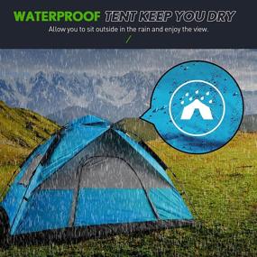 img 2 attached to 🏕️ Googo Camping Pop up Tent: Easy Set up, Rainfly, UV Protection for Hiking & Mountaineering