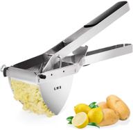 🥔 commercial stainless steel potato ricer and masher - heavy duty baby food strainer with ergonomic comfort grip logo