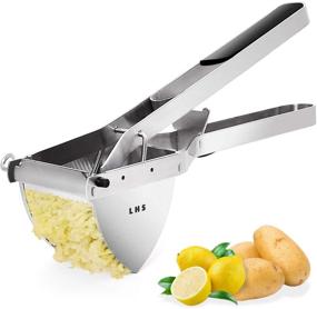 img 4 attached to 🥔 Commercial Stainless Steel Potato Ricer and Masher - Heavy Duty Baby Food Strainer with Ergonomic Comfort Grip