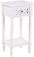 🏺 french country khloe deluxe accent table in white by convenience concepts logo