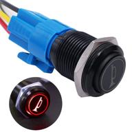 🚗 twtade/16mm 12v car horn button with red led light, momentary metal speaker air horn toggle switch, wires included - bk-glb16-r logo