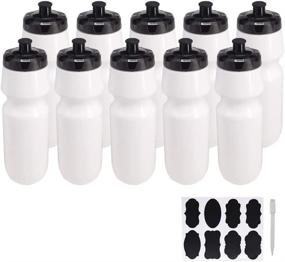 img 3 attached to 🥤 Belinlen 10 Pack 27 oz Sports Squeeze Water Bottles- BPA Free, Ideal for Sports and Fitness, Includes 16 Chalk Labels and 1 Pen